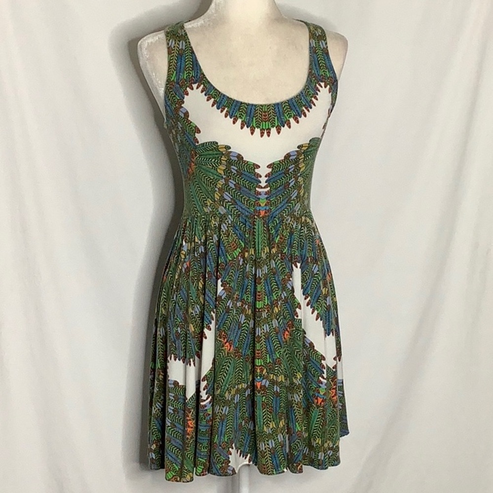 Mara Hoffman Green and Blue Patterned Swim Coverup